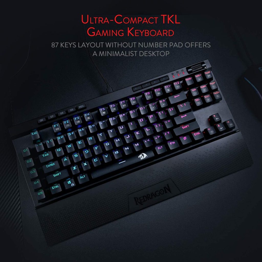 Redragon K587-PRO MAGIC-WAND RGB Mechanical Gaming Keyboard, Optical B ...