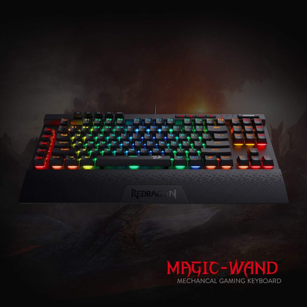 Redragon K587-PRO MAGIC-WAND RGB Mechanical Gaming Keyboard, Optical Blue Switches