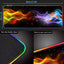 Yellow Flame RGB Gaming Mouse Pad – 80×30 CM