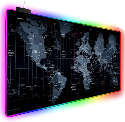 World Map RGB Gaming Mouse Pad – 90X40 CM