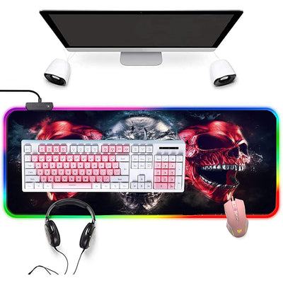 Skulls RGB Gaming Mouse Pad – 80×30 CM