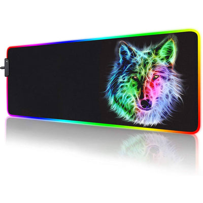 Wolf RGB Gaming Mouse Pad – 80×30 CM