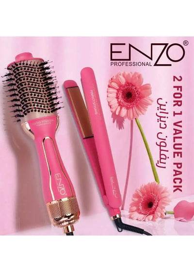 ENZO Professional Hair iron and Brush This set represents the meeting of high performance and innovative design to achieve an elegant hairstyle with ease EN-510