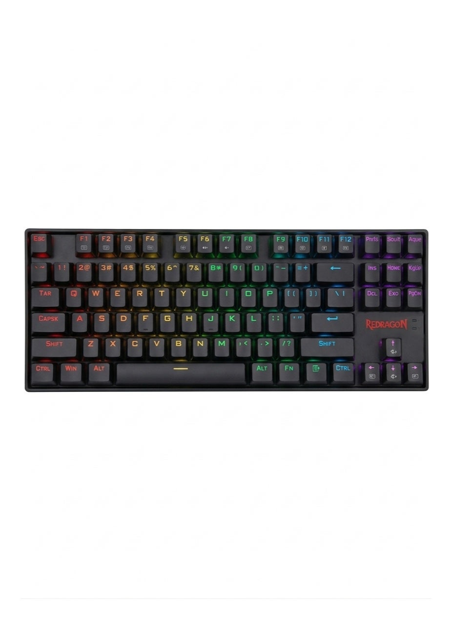 كيبورد جيمنج Redragon K552-KRS Kumara Elite ميكانيكال TKL أسود