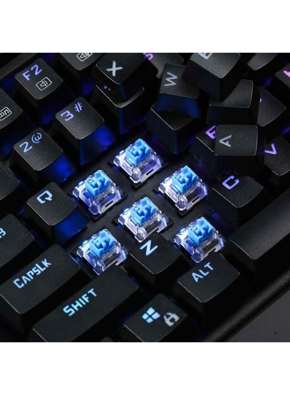 K586 RGB PRO 104-Key Keyboard Keycap Set with 10 Macro Keycaps, Replacement Gaming Keyboard Key Caps for Compatible Mech