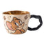 Large Capacity Ceramic Coffee Mug with Cartoon Character Design, Cute Ceramic Tea Cup for Hot & Cold Drinks, Milk Mug, L