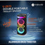 V-2870 Double 8-Inch Portable Bluetooth Party Speaker, Rechargeable Battery, Powerful Bass, LED Flame Lights, Karaoke Mi