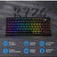 كيبورد جيمنج Redragon K724 BEHEMOTH PRO ميكانيكال بشاشة TFT أسود
