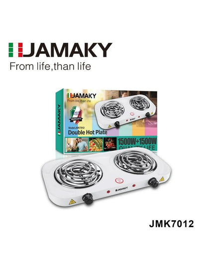 JAMAKY Italy Double Hot Plate JMK7012 - 1500W ( White )