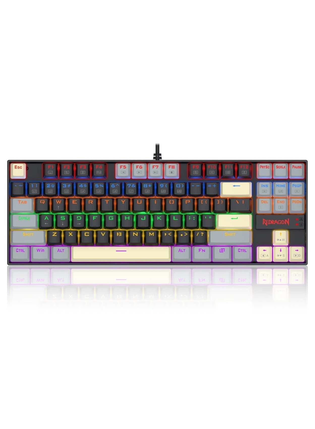 كيبورد جيمنج Redragon K552 LGY-R KUMARA ميكانيكال بمفاتيح حمراء