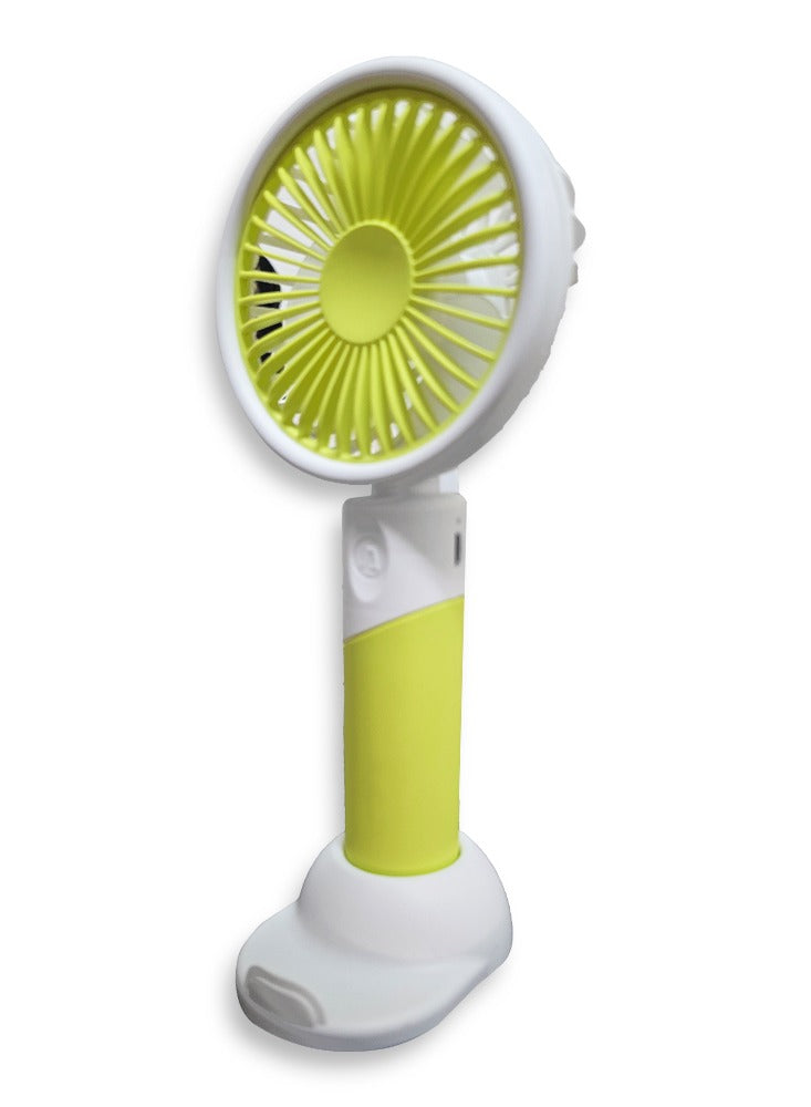 Portable Mini Fan USB Rechargeable Cute 2.5W Small Electric Fan For School ( Green )