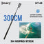 Professional Selfie Stick MT-65 , 3M Extendable and Foldable Carbon Fiber Stick with 360° Rotating Head, Non Slip Grip, 