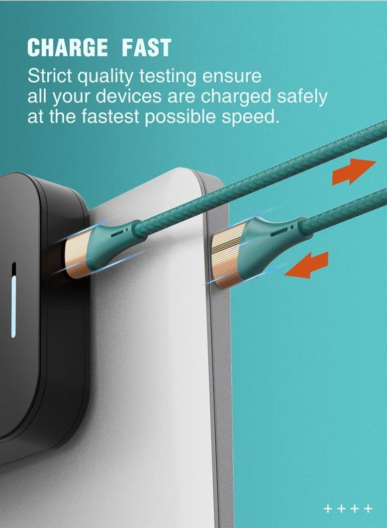 LDNIO LS631 30W Charging Cable USB To Type-C Nylon Charger Cable 2m Fast PD QC3.0 USB Type C Transfer Android Date Charger Cable