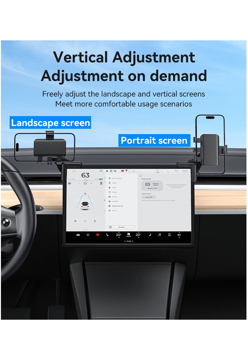 Yesido Phone mount for car floating screen phone clamp holder 360 Rotation Adjustable Three-point stabilized clamping Hover Screen Snap-on Press Clip Phone Holder.