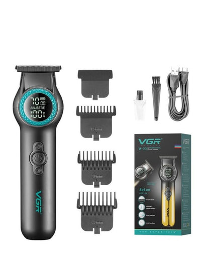 VGR V-990 Ultra-Premium Zero Gapped Professional 8000 RPM 2 Speed Hair Trimmer Ceramic & Powder Metallurgic Blade Digital Display 2000mAh Lithium battery Cord/Cordless type-C USB charge 200 Min