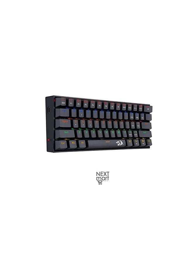كيبورد جيمنج Redragon K606 Lakshmi ميكانيكال 60% أسود