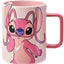 Stitch Angle Ceramic Mug 450ml, Cute Cartoon Coffee Mug, Large Capacity Ceramic Tea Cup with Vibrant Character Design, G