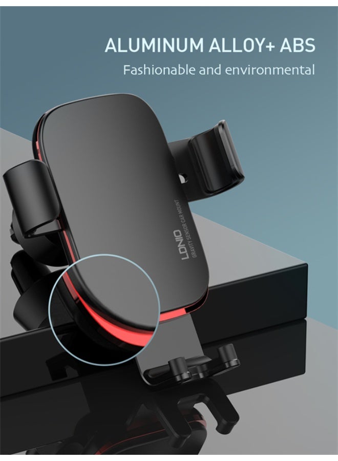 MG10 Universal 360° Rotation Gravity Car Phone Holder , Automatic Tightening & Release, Triangle Power Contraction Desig