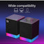 Rgb Computer Speaker 2.0 Stereo Sound System With Bluetooth 5.3 And Usb Connectivity Gaming Speakers For Pc Laptop Deskt