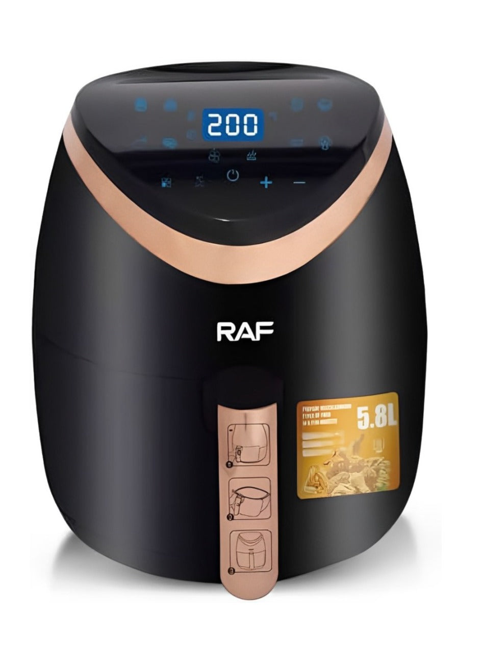 RAF Air Fryer R.5234 , 5.8L 1500W - Black