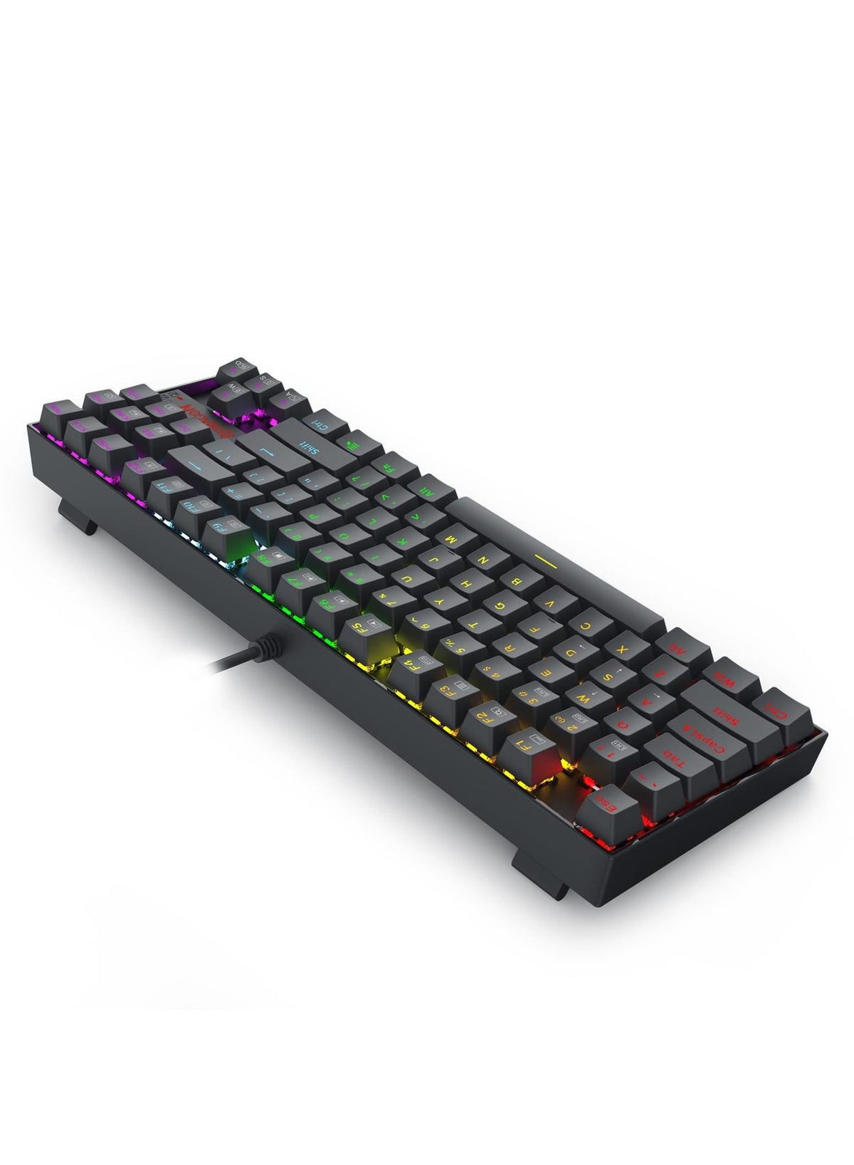 Kumara, Wired Rainbow Gaming Keyboard 60% , Swappable Compact Mechanical Keyboard Dedicated Arrow Keys, for PC and lapto