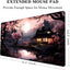 Japan Sakura Blooms Desk Mat Japanese Mouse Pad Large Cute Black Pink Aesthetic Desk Pad Gaming Mousepad Extended Keyboa