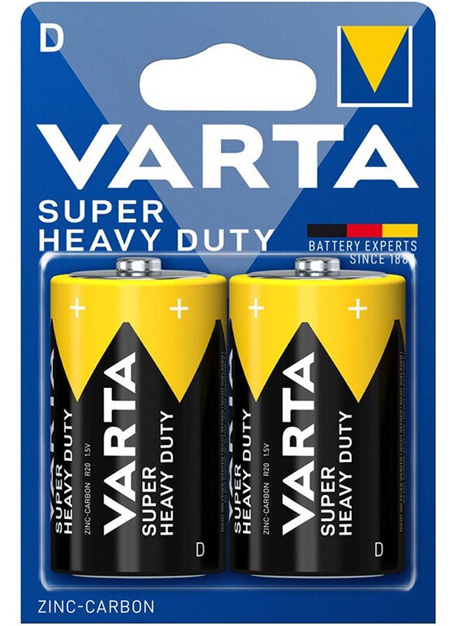 Pack of 2 Zinc Carbon battery Varta Superlife R20P D