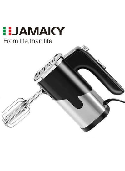 JAMAKY Italy Hand mixer , with Italian technology Stainless Steel, 5 Speeds, 600 Watt, JMK6009, Italian