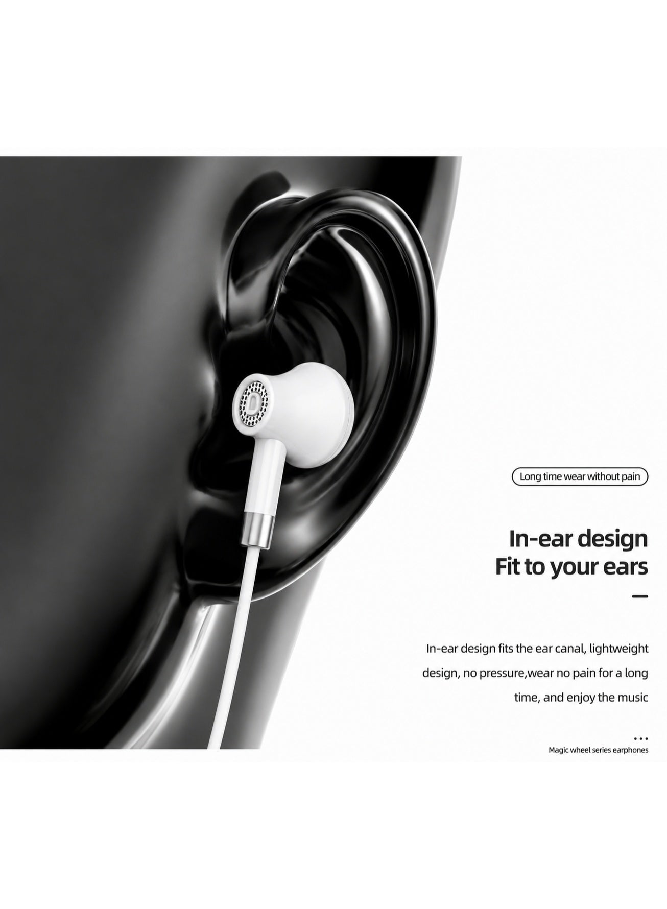 G30 Wired In-Ear Earphones – Clear Stereo Sound Quality, Built-in Microphone for Hands-Free Calls, 1.2m Flat Tangle-Resi