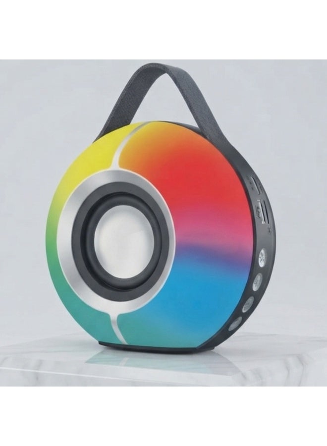 XS-614 Portable Bluetooth Speaker with Pure Bass Stereo Sound, RGB LED Colorful Lights, Wireless Bluetooth, USB & TF Car