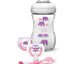 PHILIPS AVENT 4-Piece Natural Feeding Bottle Set - Pink/Purple, 260ml