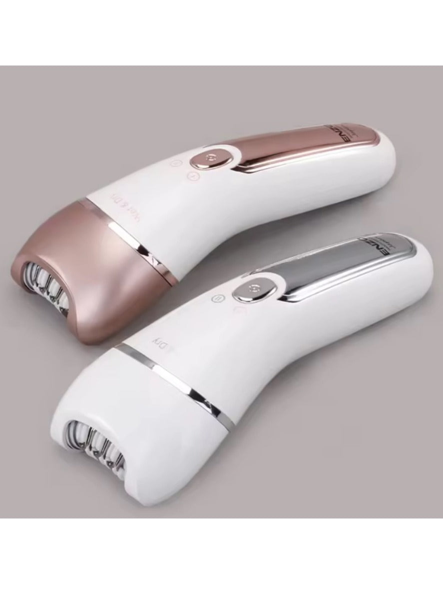 ENZO A powerful device for gentle and painless hair removal for women. For home use, easy to operate and quick, gentle on the skin. Model EN-5842. Contains 10 accessories.