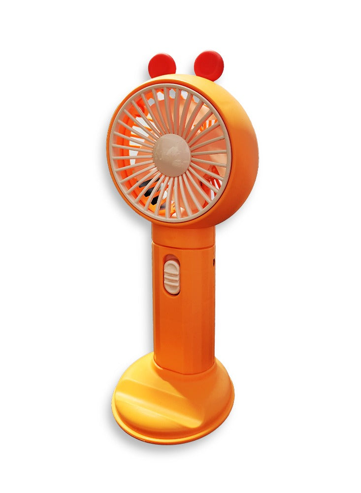 Portable Mini Fan USB Rechargeable Cute Small Electric Fan For School With Phone Holder