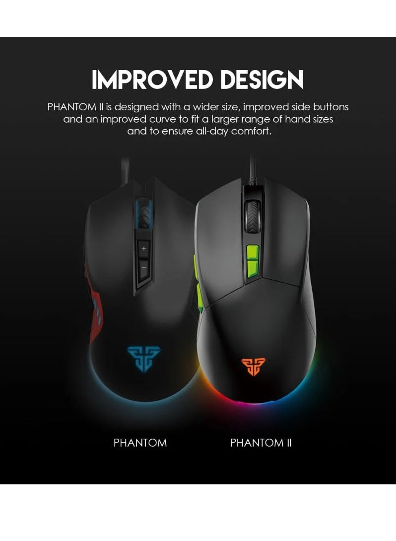 Fantech Mouse VX6 Black Gaming Optical Sensor , Up to 60 IPS / 20G Acceleration