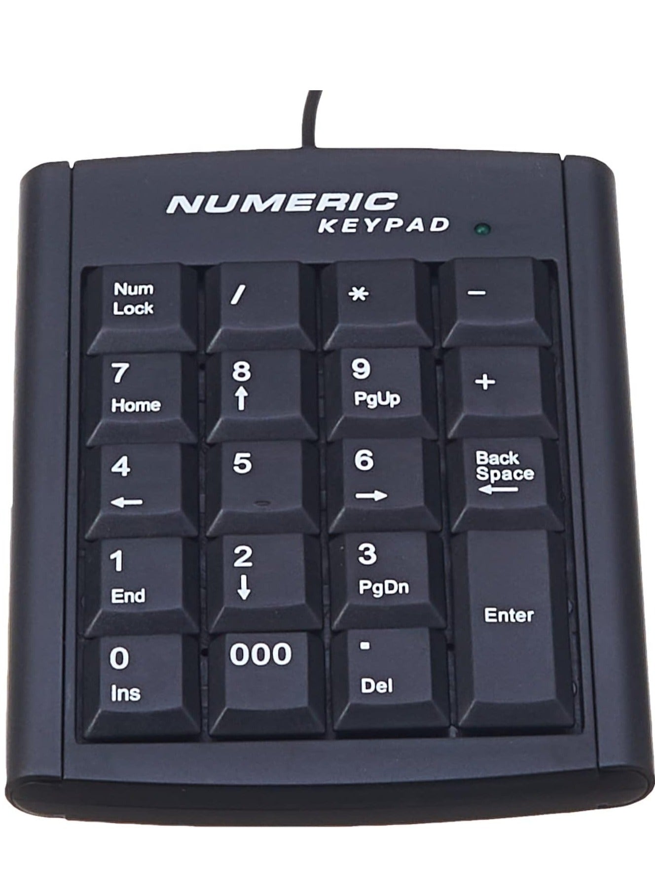 Numeric K-012 Wired USB Keypad With Multiple Operation Modes And Unique Buttons Architecture Design - Black