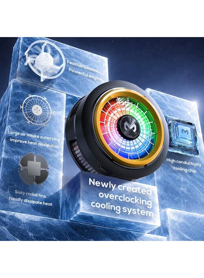 CX20 Magnetic Phone Cooler – Semiconductor Mobile Cooling Fan with 2-in-1 Magnetic & Clip-On Design, Fast Ice Cooling, P