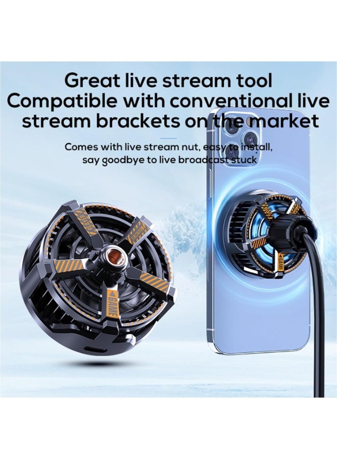 Fast Cooling Mobile Phone Cooler CXA3 , Phone Cooler for Gaming With Cable Type-C , Magnetic and Clip Semiconductor Ice 