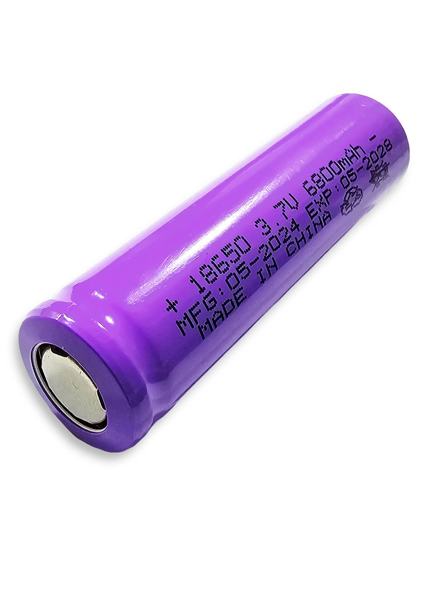 Battery without head 3.7V / 6800mAh , Rechargeable for LED Toy Light , Flashlights , Power Bank , Electronic Devices, 1pc