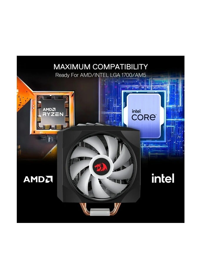 مبرد معالج Redragon CC-2199 BALDER هوائي بإضاءة ARGB أسود
