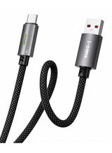 كابل شحن I-conx i-94C تيار 9A طول 1m منفذ USB-C نايلون مضفر أسود