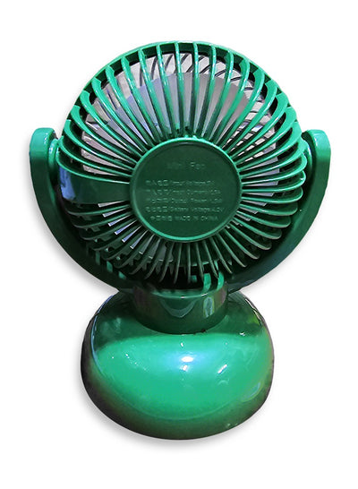 Portable Mini Desktop Fan USB Rechargeable Cute 250MAH Small Electric Fan For School , LD8309 Green