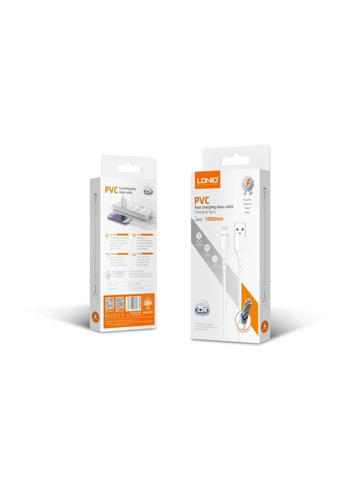 LS841 USB-A to Lightning Fast Charging Cable 1M, 25W High Speed iPhone Charger Cable, USB to Lightning Data Sync Cord, D