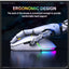 CW928 RGB Tri-Mode Gaming Mouse with Wired, 2.4GHz Wireless and Bluetooth Connectivity, 7-Level Adjustable DPI, Ergonomi