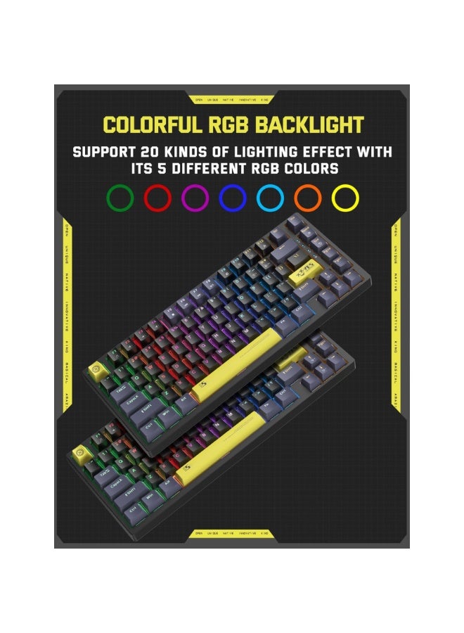 G52 RGB Wired Mechanical Gaming Keyboard with 82 Keys,