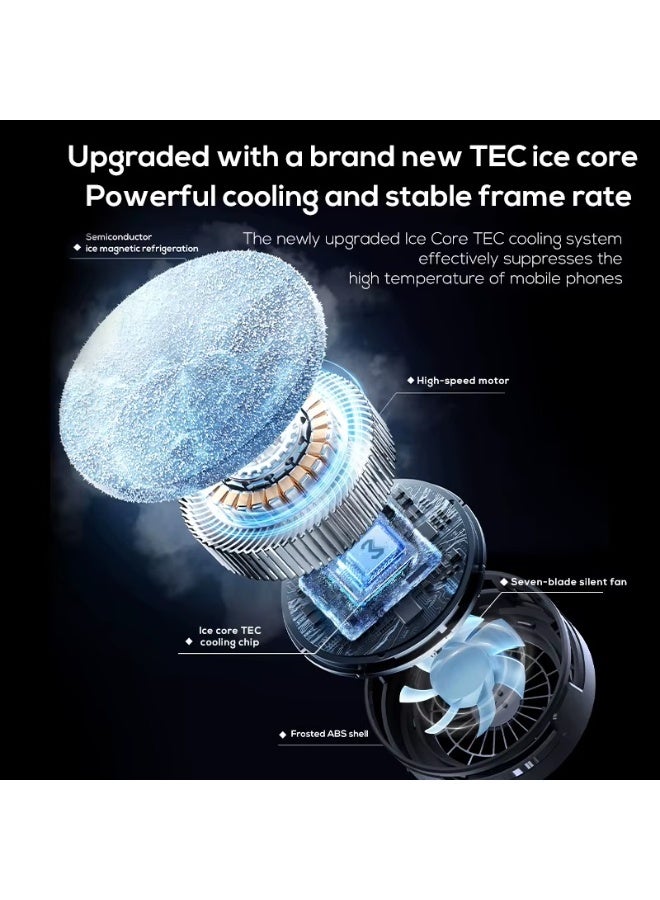 CX20 Magnetic Phone Cooler – Semiconductor Mobile Cooling Fan with 2-in-1 Magnetic & Clip-On Design, Fast Ice Cooling, P