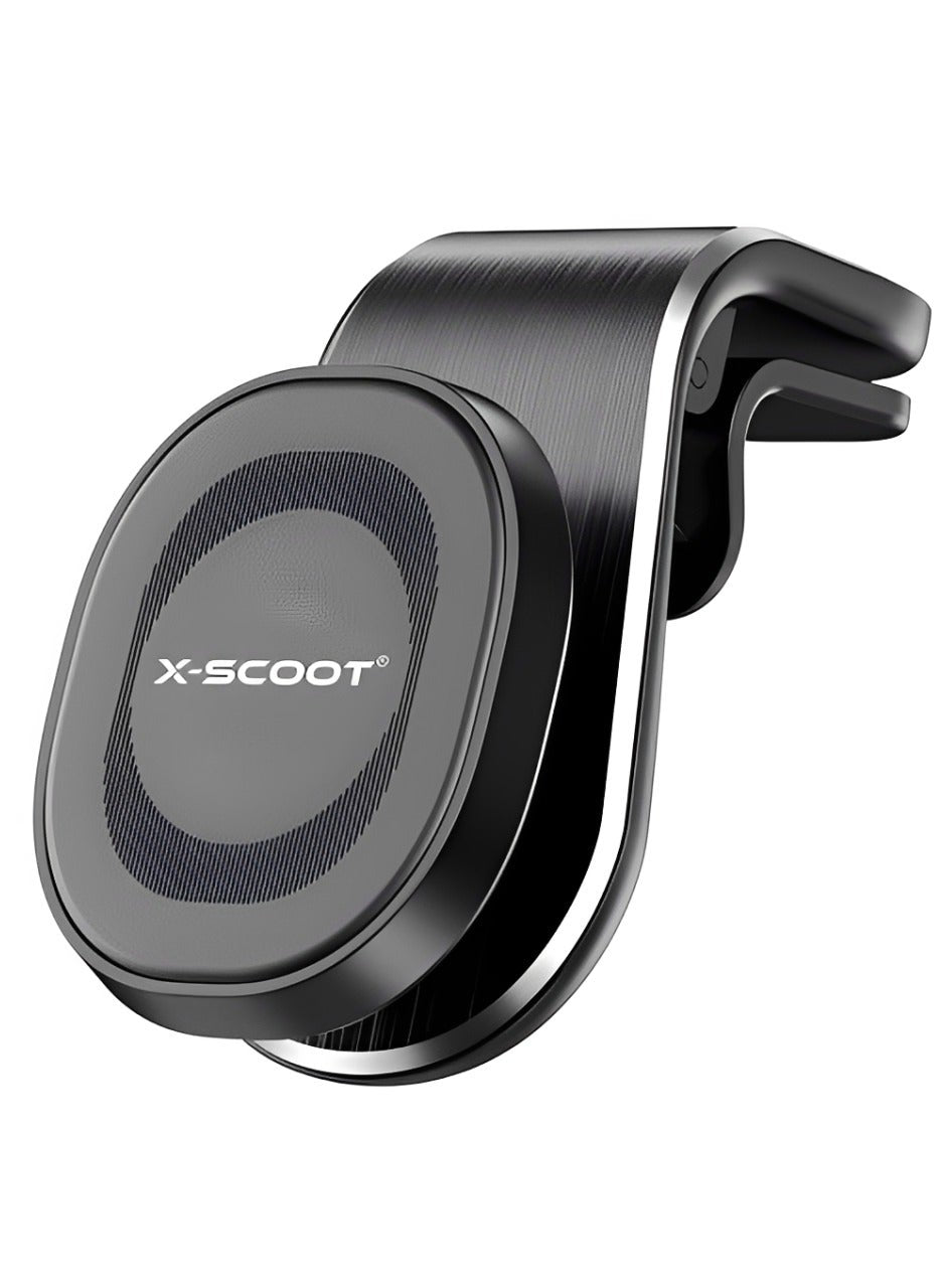 XS-803 Magnetic Car Phone Holder, 360° Rotating Air Vent Mount with Strong Magnetic Hold, One-Hand Operation, Compact Ca