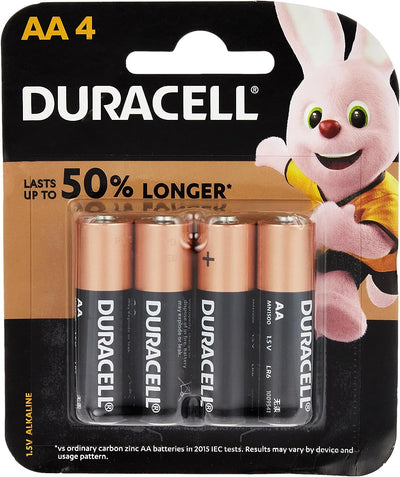 Duracell AA-4 Piece-4 Batteries Black/Copper