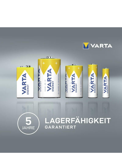 VARTA Energy Alkaline AA 1.5v, MIGNON lR6 , (2-pack) Made in Germany