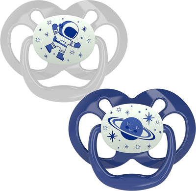 Dr. Brown’s Advantage Pacifier - Stage 2, Glow In The Dark, Blue, 2-Pack