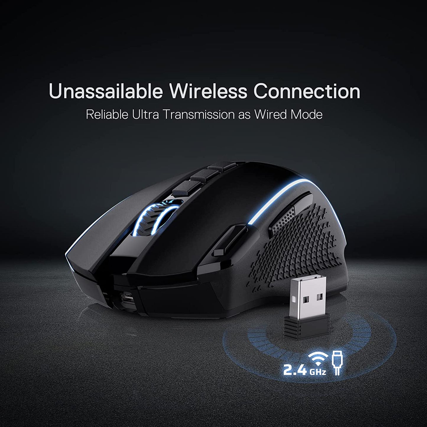 Redragon M991 RGB ENLIGHTENMENT Wireless Gaming Mouse, 19,000 DPI Wired/Wireless Gamer Mouse